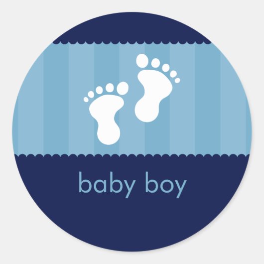 BABY SHOWER STICKER :: pieds heureux 3 (Devant)