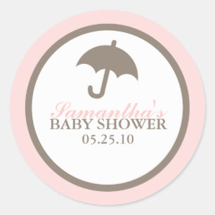 Baby shower-stickers ronde sticker