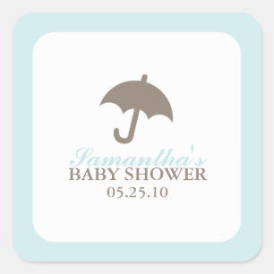 Baby shower-stickers vierkante sticker