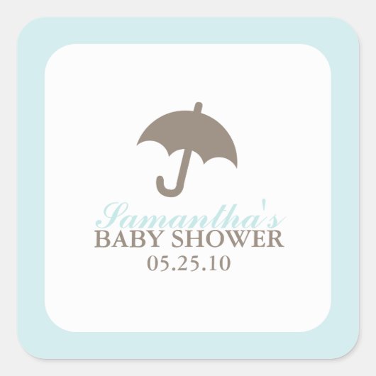 Baby shower-stickers vierkante sticker (Voorkant)