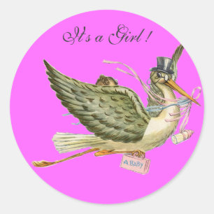 BABY SHOWER STOREN RONDE STICKER