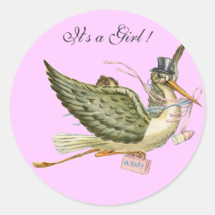 BABY SHOWER STOREN RONDE STICKER