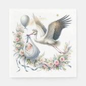 Baby shower Stork Servet (Voorkant)