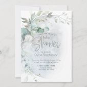 Baby Shower | Stustblauw over de maan Kaart (Voorkant)