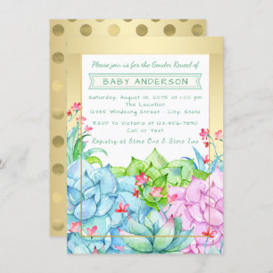 Baby shower Succulent Invitations de révélations p