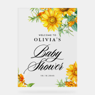 Baby shower Sunflower et Sea Buckthorn Bienvenue