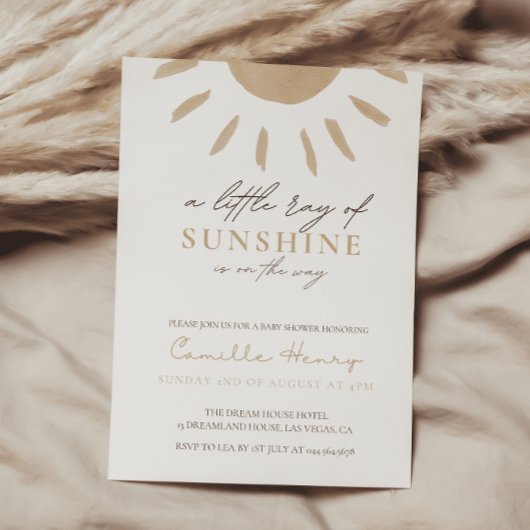 Baby shower Sunshine Invitation LEO