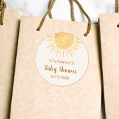 Baby shower Sunshine Ronde Sticker