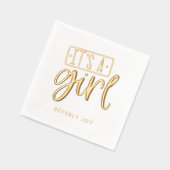 Baby shower sur mesure C'est une serviette de serv (Gauche)