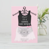 Baby shower surprise Ballerina Pink Invitation (Debout devant)