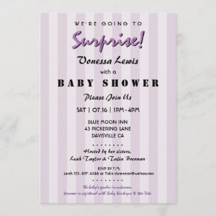 Baby shower surprise Invitation neutre genre