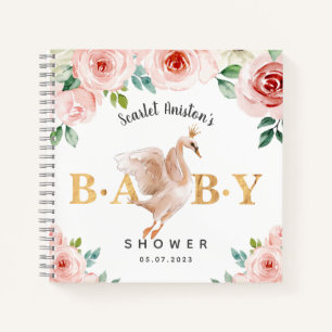 Baby shower Swan Floral Livre d'Invitation