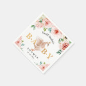 Baby shower Swan Floral Servet (Hoek)