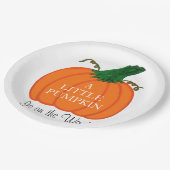 Baby shower Sweet Baby Oranje pompoen Papieren Bordje (Gekanteld)