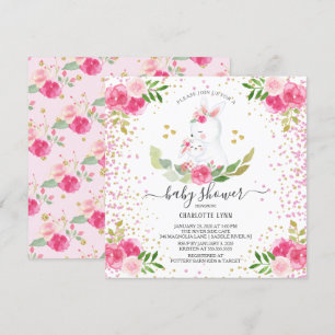 Baby shower Sweet Bunny Girls Kaart