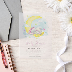 Baby shower Sweet Dreams Vellum Uitnodigingen