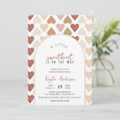 BABY SHOWER SWEETHEART Valentines invitation (Debout devant)