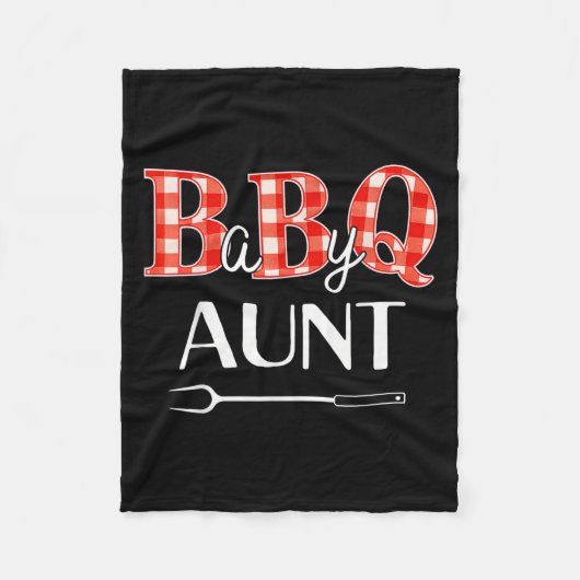 Baby Shower Tante Bbq Feest Cute Matching Familie Fleece Deken (Voorkant)