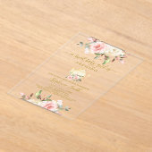 Baby shower Tea Party Acrylique Invitation (Poser)