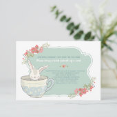 Baby shower Tea Party Apportez une carte de livre (Debout devant)