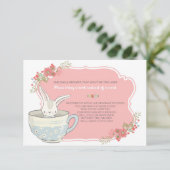 Baby shower Tea Party Apportez une carte de livre  (Debout devant)