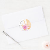 Baby shower Tea Party Favoriser Sticker | Fille (Enveloppe)