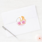 Baby shower Tea Party Favoriser Sticker | Filles j (Enveloppe)