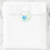 Baby shower Tea Party Favoriser Sticker | Garçon (Sac)