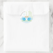 Baby shower Tea Party Favoriser Sticker | Jumeaux (Sac)