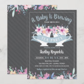 Baby shower Tea Party Invitation (Devant / Derrière)