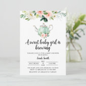 Baby shower Tea Party Invitation (Debout devant)