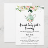 Baby shower Tea Party Invitation (Devant / Derrière)