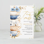 Baby shower Tea Party Invitation (Debout devant)