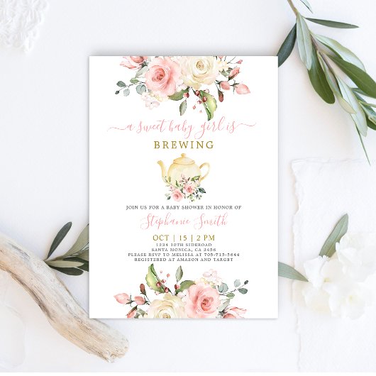 Baby shower Tea Party Invitation