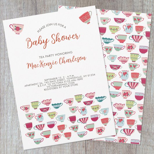 Baby shower Tea Party Invitation
