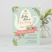 Baby shower Tea Party Invitation (Debout devant)