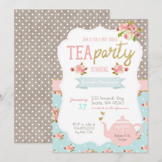 Baby shower Tea Party Invitation