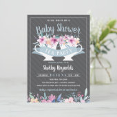 Baby shower Tea Party Invitation (Debout devant)