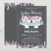 Baby shower Tea Party Invitation (Devant / Derrière)