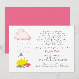 Baby shower Tea Party Invitation pour le 2e 3e béb