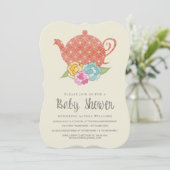Baby shower Teapot Kaart (Staand voorkant)