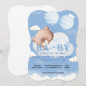 BABY SHOWER TEDDDY BEAR INVITATION (Devant / Derrière)