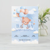 BABY SHOWER TEDDDY BEAR INVITATION (Debout devant)