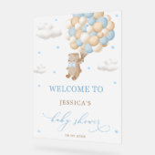 Baby shower Teddy Bear avec Ballons Bleus Bienvenu (Angle)