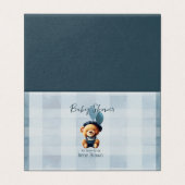 Baby shower Teddy Bear Demande de carte de boîtier (Outside Unfolded)
