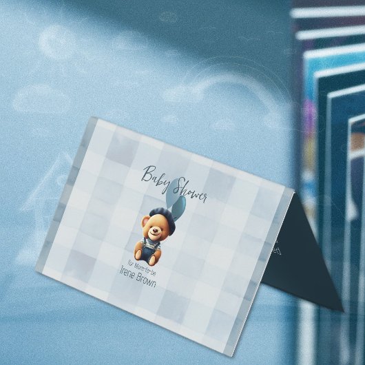 Baby shower Teddy Bear Demande de carte de boîtier