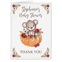 Baby shower Teddy Bear Pumpkin Herfst Dank u