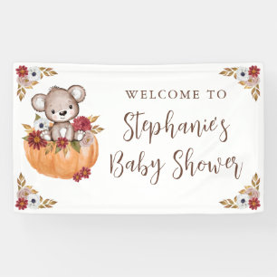 Baby shower Teddy Bear Pumpkin Herfst Spandoek