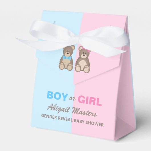Baby shower Teddy Bears Bedankdoosjes (Voorkant Zijde)