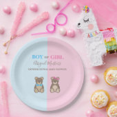 Baby shower Teddy Bears Papieren Bordje (Feest)